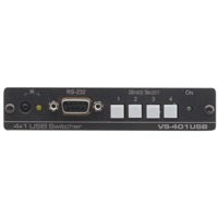 Infrarot Schnittstelle, RS-232 Port und Tasten des VS-401USB Umschalters von Kramer Electronics.