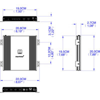 VW-4 Videowand Prozessoren mit 4x HDMI Ausgängen von Kramer Electronics Zeichnung