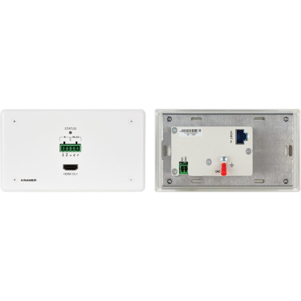 WP-789R HDMI HDbaseT Empfänger mit PoE für den Einbau in Unterputzdosen oder Kabelkanälen von Kramer Electronics EU-UK