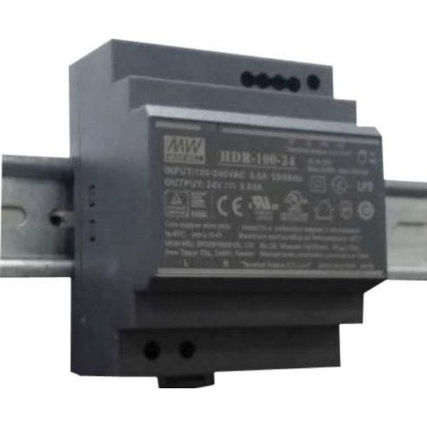 HDR-100-12N kompaktes 12 VDC Hutschienen Netzgerät mit 90 Watt Nennleistung von Mean Well