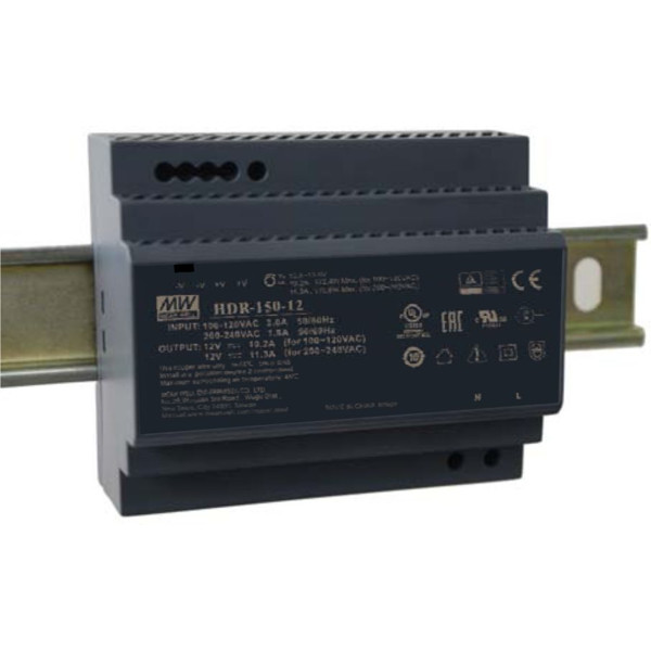 HDR-150 Serie industrielle 150 Watt Hutschienen Netzteile für DIN-Rail Stromversorgung von Mean Well