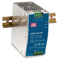 NDR-240 Serie 240 Watt DIN-Rail Netzteile mit 24 VDC oder 48 VDC von Mean Well