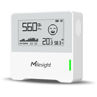 Seitliche Ansicht des AM103 LoRaWAN IAQ Sensor von Milesight