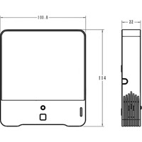 AM304L 4-in-1 LoRaWAN Sensor von Milesight Zeichnung Zeichnung des AM304L 4-in-1 LoRaWAN Sensor von Milesight