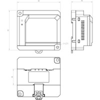 CTH01 LoRaWAN Power Monitoring Hub von Milesight Zeichnung Zeichnung des CTH01 LoRaWAN Power Monitoring Hubs von Milesight