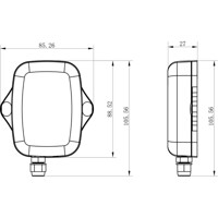 Zeichnung des EM300-DI LoRaWAN Impulsz&auml;hler von Milesight
