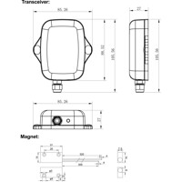 Zeichnung des EM300-MCS LoRaWAN Magnetkontakt Sensor von Milesight