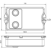 Zeichnung des EM400-MUD Ultraschall Distanzsensor von Milesight