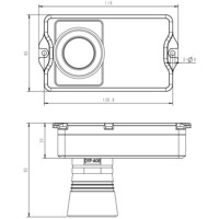 Zeichnung des EM400-UDL LoRaWAN Ultraschall Distanzsensor von Milesight