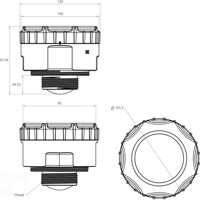 EM410-RDL LoRaWAN Radar Distanz/Füllstand Sensor von Milesight Zeichnung Zeichnung des EM410-RDL LoRaWAN Radar Distanz/Füllstand Sensor von Milesight