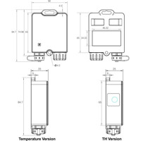 TS201 IP67 LoRaWAN Temperatur Sensor von Milesight Zeichnung Zeichnung des TS201 IP67 LoRaWAN Temperatur Sensor von Milesight