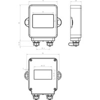 Zeichnung des TS302 LoRaWAN Sensor für Temperaturüberwachung von Milesight