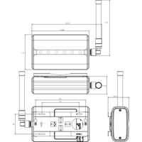 UG65 Indoor LoRaWAN Gateway von Milesight Zeichnung Zeichnung des UG65 Indoor LoRaWAN Gateways von Milesight