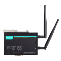 AWK-1137C industrieller 802.11 a/b/g/n WLAN Client mit erweiterter Betriebstemperatur von Moxa von oben