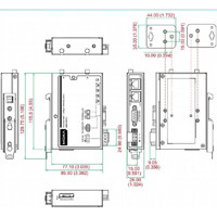 AWK-1137C industrieller 802.11 a/b/g/n WLAN Client mit erweiterter Betriebstemperatur von Moxa Zeichnung