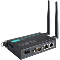 AWK-1137C industrielle 802.11 a/b/g/n Wireless Client Geräte mit 1x RS232/422/485 und 2x RJ45 Ports von Moxa