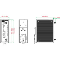 AWK-3131A Industrieller IEEE 802.11a/b/g/n WLAN Access Point/Bridge/Client von Moxa Zeichnung