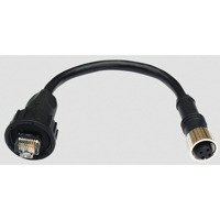 Das CBL-M12DFF4PRJ45-BK-10-IP67 von Moxa ist ein M12 zu RJ-45 mit Schraubanschluss Kabel.