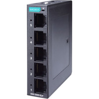 EDS-2005-ELP Serie unverwaltete 5-Port Ethernet Switches mit Plastikgehäusen von Moxa seitlich