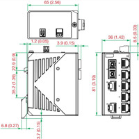 EDS-2008-EL-M-SC-T Unmanaged Entry-Level Switch mit 7x FE, 1x Multimode SC und erweiterter Betriebstemperatur von Moxa Größe