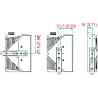 EDS-2016-ML Unmanaged Fast Ethernet Switch mit 16x 10/100 BaseT(X) Ports von Moxa Hutschienen Montagearten