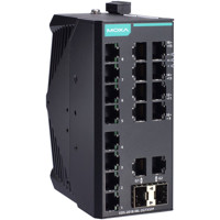 EDS-2018-ML Serie Unmanaged 18-Port Ethernet Switches mit 16x FE und 2x GE/SFP von Moxa