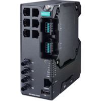 EDS-4008-2MST Layer 2 Managed 8-Port Switch mit 6x Fast Ethernet und 2x Multi-Mode ST Anschlüssen von Moxa