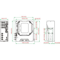 EDS-4008-2MST Layer 2 Managed 8-Port Switch mit 6x Fast Ethernet und 2x Multi-Mode ST Anschlüssen von Moxa Zeichnung