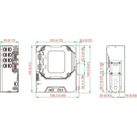 EDS-4008, EDS-4008-2MSC und EDS-4008-2SSC Layer 2 Managed 8-Port Switches von Moxa Zeichnung