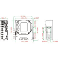 EDS-4009-3MST 9-Port Managed Fast Ethernet Switch mit 6x RJ45 und 3x Multi-Mode ST Anschlüssen von Moxa Zeichnung