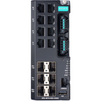 EDS-4014-4GS-2QGS Managed 14-Port Ethernet Switch mit 8x RJ45, 4x 1 Gbps SFP und 2x 2.5 Gbps SFP Ports von Moxa Front