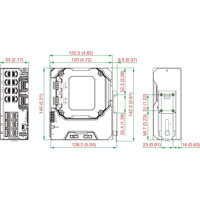 EDS-4014 Serie Managed 14-Port Ethernet Switches Ports von Moxa Zeichnung