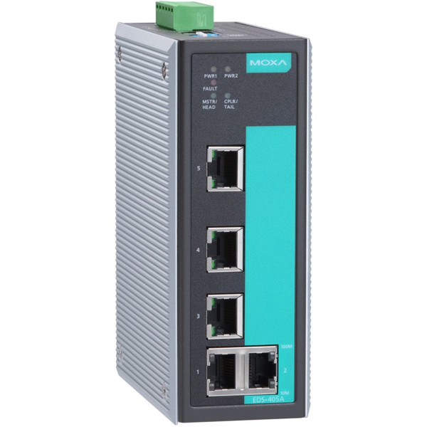 EDS-405A-EIP Industrieller Netzwerk Switch mit 5x Ethernet Ports und Ethernet/IP von Moxa