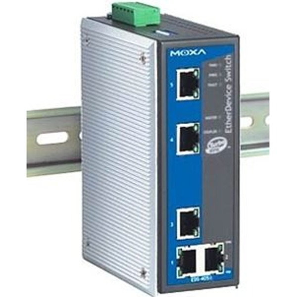 Der EDS-405A-EIP von Moxa ist ein industrieller Netzwerk Switch mit 5 Ports und EtherNet/IP.