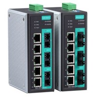 Der EDS-408A-3-Fiber von Moxa ist ein industrieller Netzwerk Switch mit 8 Ports.