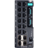 EDS-G4012-4GC Managed 12-Port Gigabit Netzwerk Switch mit 8x RJ45 und 4x RJ45/SFP Combo-Ports von Moxa Front