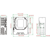 EDS-G4014 Serie Gigabit Managed 14-Port Industrie Switches mit 8x RJ45 und 6x SFP Ports von Moxa Zeichnung