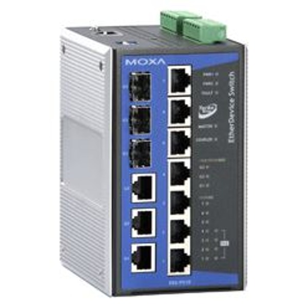 Der EDS-P510 von Moxa ist ein industrieller Netzwerk Switch mit insgesamt 10 Ports.