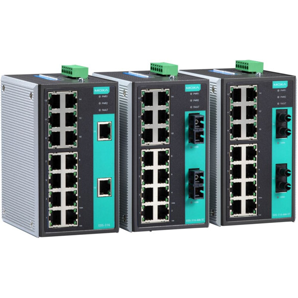 EDS-316 Moxa industrieller 16-Port Netzwerk Switch Unmanaged