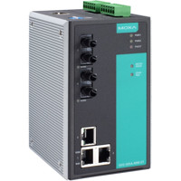 EDS-505A-MM-ST Managed 5-Port Ethernet Switch mit einem robusten IP30 Metallgehäuse von Moxa