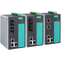 EDS-505A Managed 5-Port Ethernet Switch mit einem robusten IP30 Metallgehäuse von Moxa  Modelle