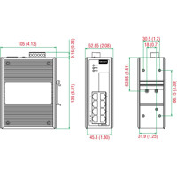 EDS-G308 Serie Unmanaged Industrie Netzwerk Switches Zeichnung