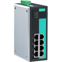 EDS-G308 industrieller unverwalteter Ethernet Switch mit 8x Gigabit Ethernet Anschlüsse von Moxa