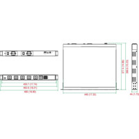 IKS-G6824A Layer 3 Managed 24-Port Gigabit Switch von Moxa Zeichnung