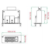 IM-6700A Serie Fast Ethernet Module für IKS-6726A und IKS-6728A Switches von Moxa Zeichnung