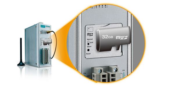 Datenlogger Funktion des ioLogik 2542-WL1 Remote IO Systems von Moxa.