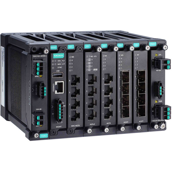 MDS-G4020 Serie Modulare Managed Layer 2 20-Port Gigabit Ethernet Switches von Moxa