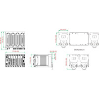 MDS-G4020 Serie Modulare Managed Layer 2 20-Port Gigabit Ethernet Switches von Moxa Zeichnung