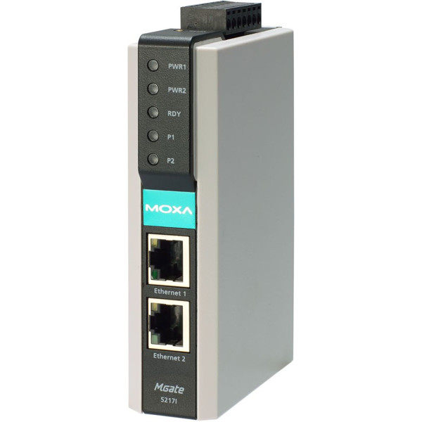 MGate 5217 Serie 2-Port Modbus RTU/ASCII/TCP zu BACnet/IP Gateway von Moxa