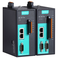 NPort IA5000A-I/O 1 oder 2 Port RS-232/422/485 Geräteserver mit 6 oder 12 digitalen Ein-/Ausgängen von Moxa